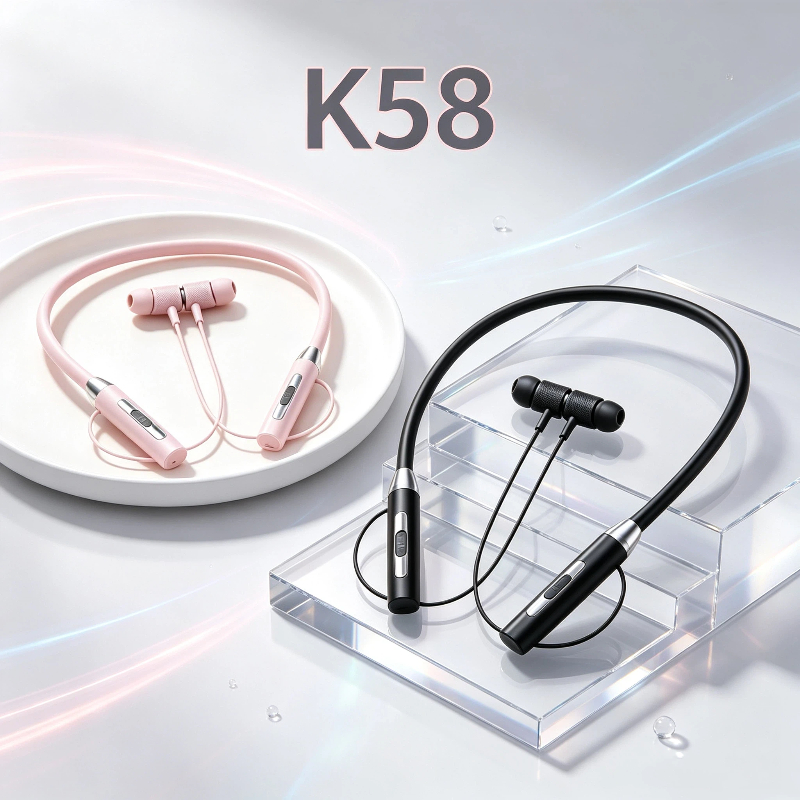Magnetic Neckband Sports Earphones - Headset Bluetooth K58 terbaru, model tali