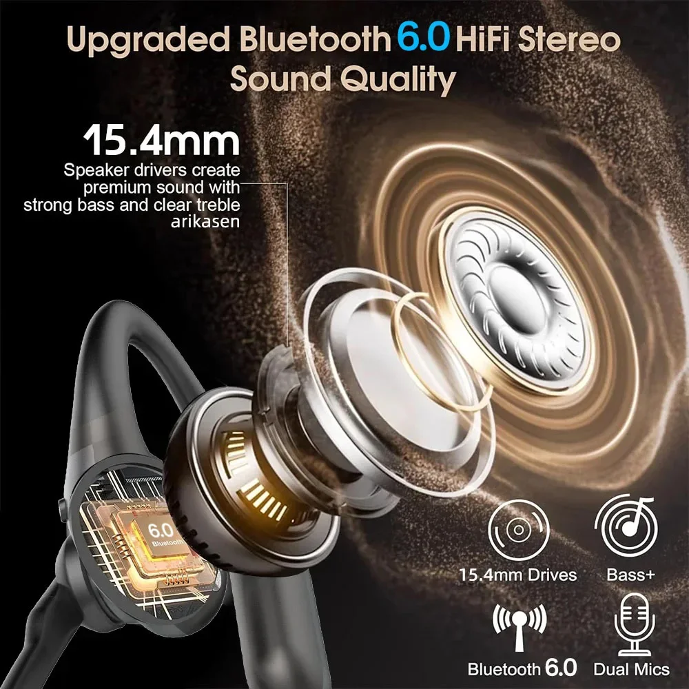 Headset Bluetooth, Headset Nir - Bone Conduction Running Headphones ulasan dan harga