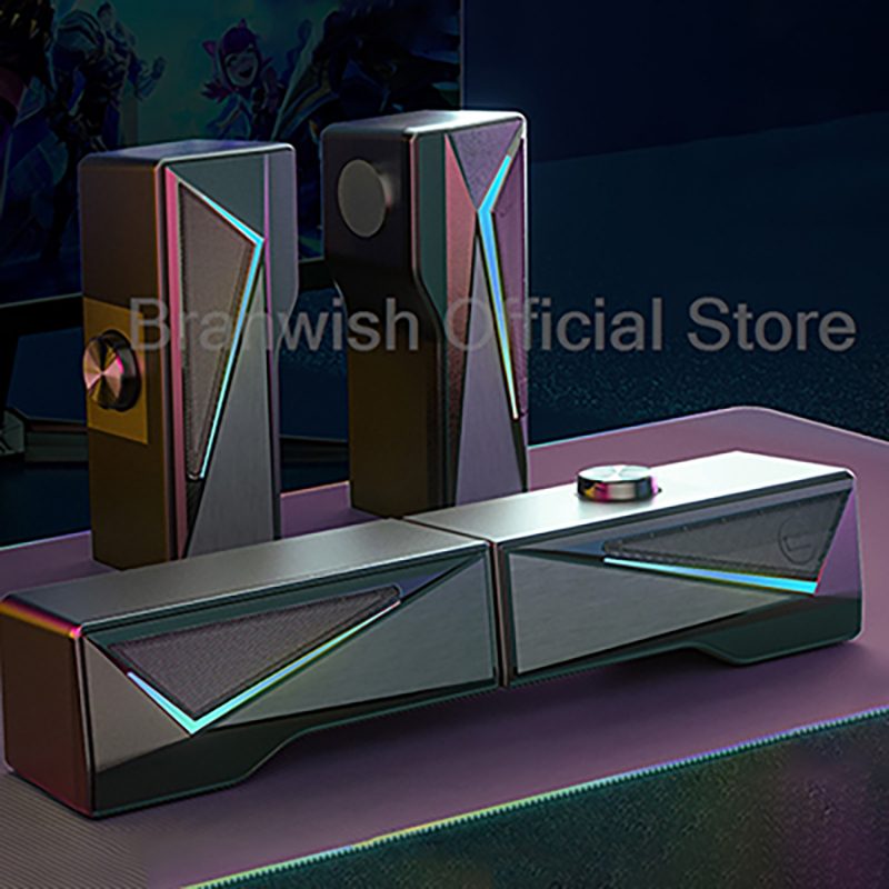 Soundbar Gaming RGB dengan Spe - Rgb Computer Soundbar For Pc ulasan dan harga